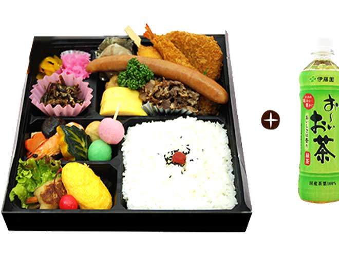 幕下（幕の内弁当）　お茶付き（500ｍｌペット）