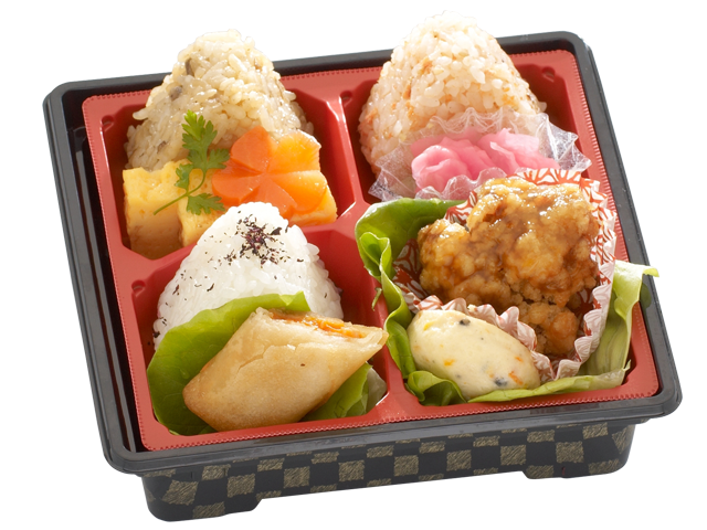 小町弁当（おにぎり3個、唐揚げ）