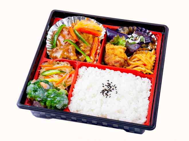 白身魚甘酢あんかけ弁当　340ｍｌ缶茶付 