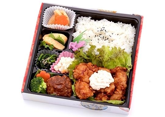 チキン南蛮&黒毛和牛手ごねハンバーグステーキ弁当