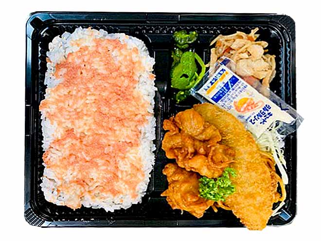 白身フライ唐揚げ明太子弁当