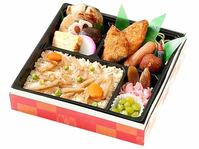 とりごぼう御飯の幕の内弁当