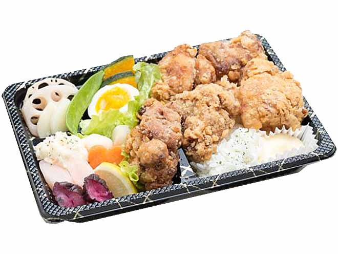 彩り×唐揚げ弁当