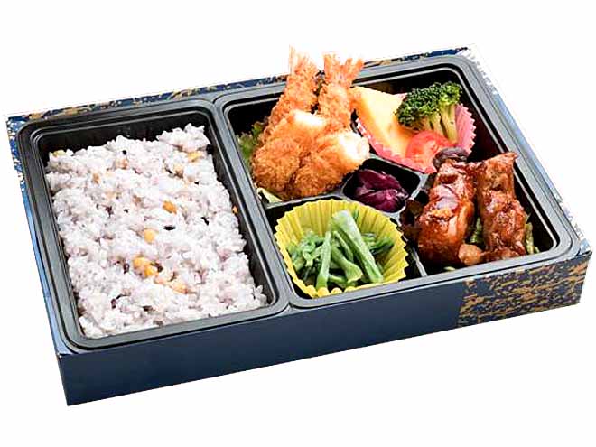 定番×エビフライ弁当