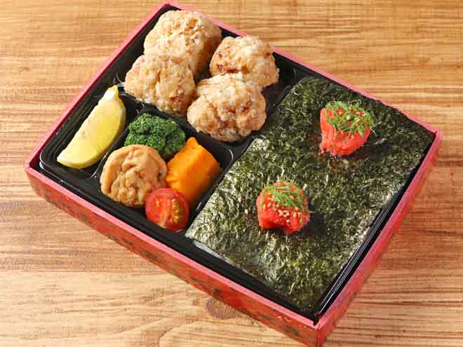 博多明太 鶏唐揚げ海苔弁当