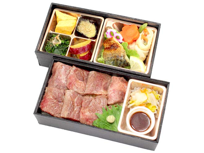 No.170 熊本産ブランド牛「和王」の熟成サーロインステーキ重  ペットボトルお茶無料サービス中！